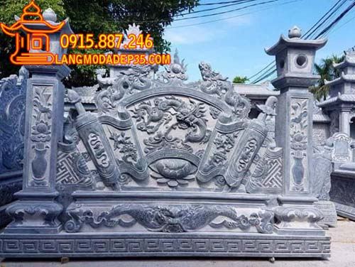 Mẫu cuốn thư đẹp có họa tiết lưỡng long chầu nguyệt